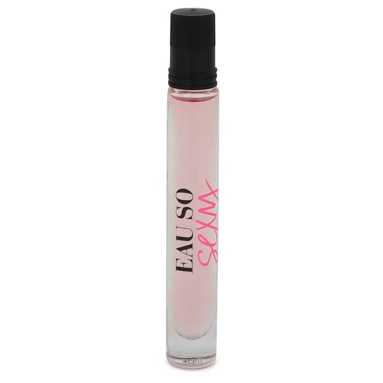 Small perfume bottle labeled 'Eau So Sexy' on a white background