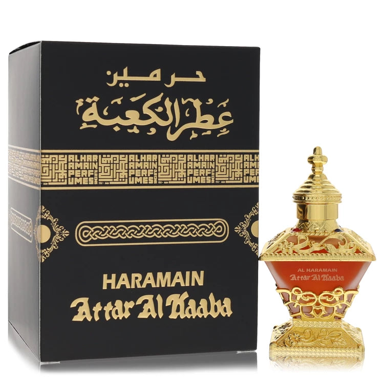 Al Haramain Attar Al Kaaba Concentrated Perfume Oil bottle — Amber Woody Floral Oriental unisex attar oil with soft citrus, light spices, rose, jasmine, amber, and oud-style woods