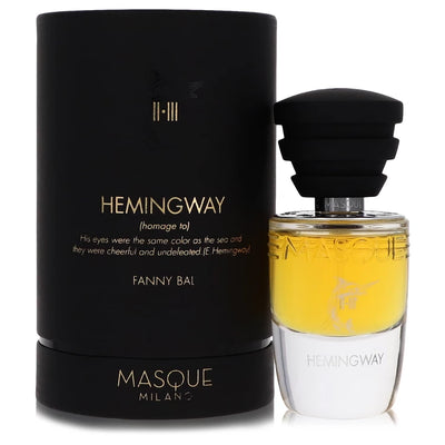 Hemingway by Masque Milano perfume bottle — Bold woody aromatic niche fragrance with grapefruit, cardamom, vetiver, tobacco, and sandalwood notes