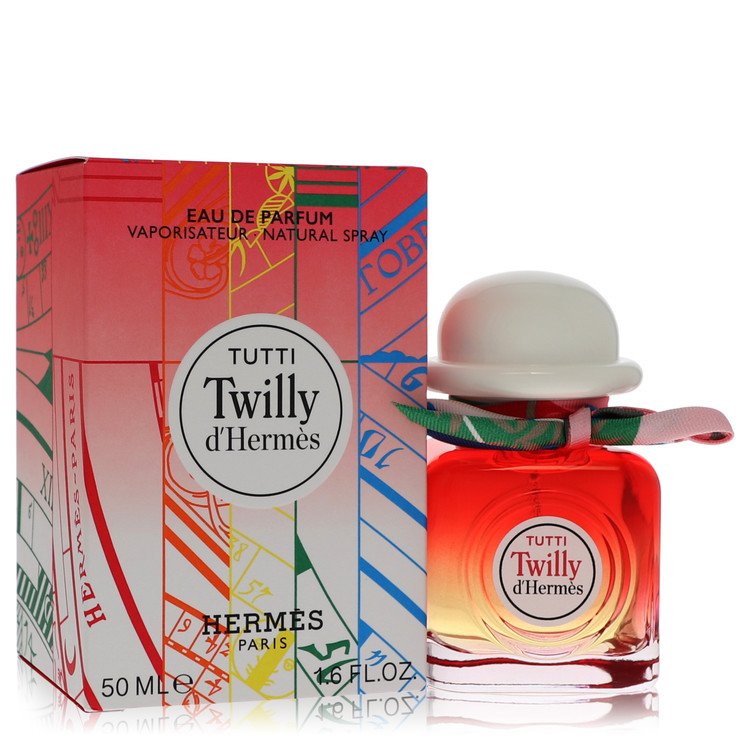 Hermes Tutti Twilly d'Hermes perfume bottle and packaging on a white background