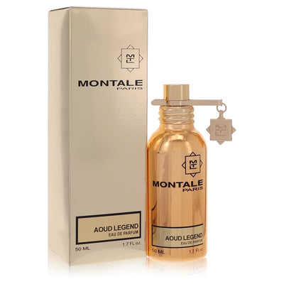 Montale Aoud Legend perfume bottle and packaging on a white background