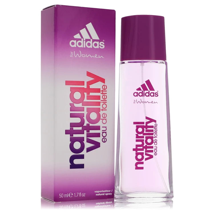 Adidas Natural Vitality Perfume bottle with fresh citrus floral scent profile
