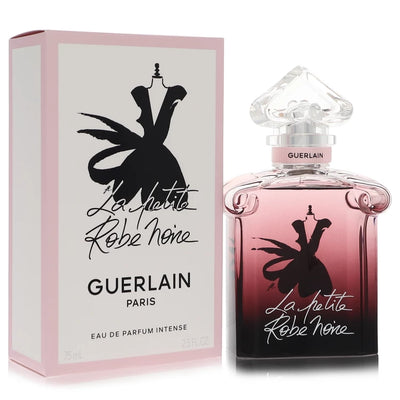 2.5 oz Guerlain La Petite Robe Noire Intense bottle with blueberry, raspberry, rose, musk, sandalwood and patchouli