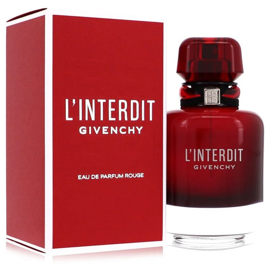 Givenchy L'Interdit perfume bottle and packaging on a white background