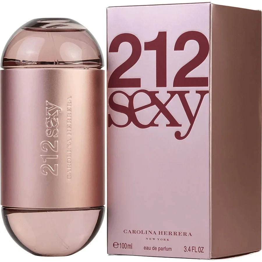 212 Sexy Eau de Parfum spray for women with rose gold bottle and matching box