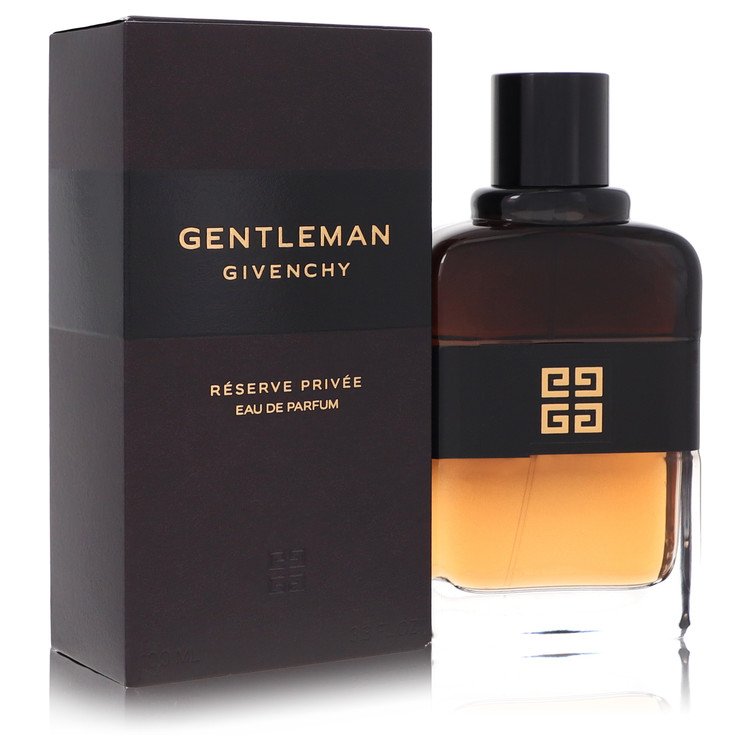 Givenchy Gentleman Reserve Privee perfume bottle and packaging on a white background