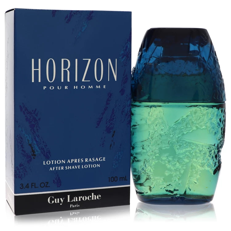 Horizon pour Homme after shave lotion by Guy Laroche with blue packaging.