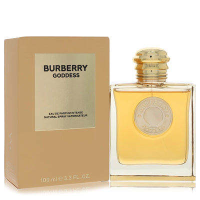 3.4 oz Burberry Goddess Eau de Parfum Intense bottle with lavender, layered vanilla, smoky vanilla wood and patchouli