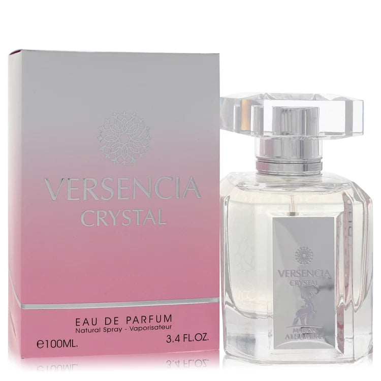 Versencia Crystal Eau de Parfum bottle and packaging on a white background