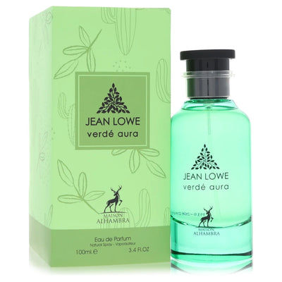 Maison Alhambra Jean Lowe Verde Aura bottle with citrus, mint, mate tea, basil, apricot, fig, dates and ambrette