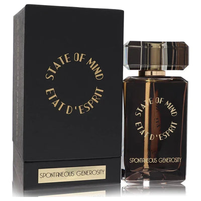 Perfume bottle and packaging of Etat d'Esprit State of Mind on a white background