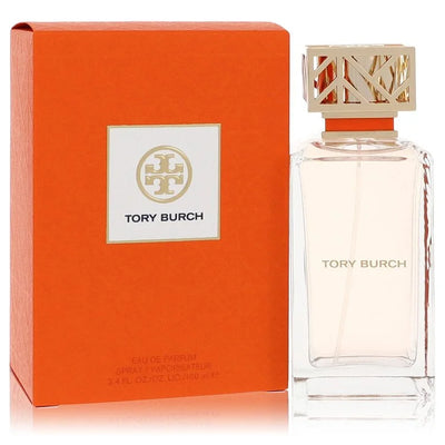 Tory Burch Signature Eau de Parfum bottle with grapefruit, neroli, peony, tuberose, jasmine, vetiver and sandalwood