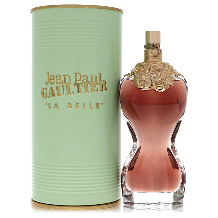 Jean Paul Gaultier La Belle Perfume bottle — amber vanilla women’s Eau de Parfum with green pear, bergamot, vanilla pod, floral notes, leather, vetiver, amber, and musk.