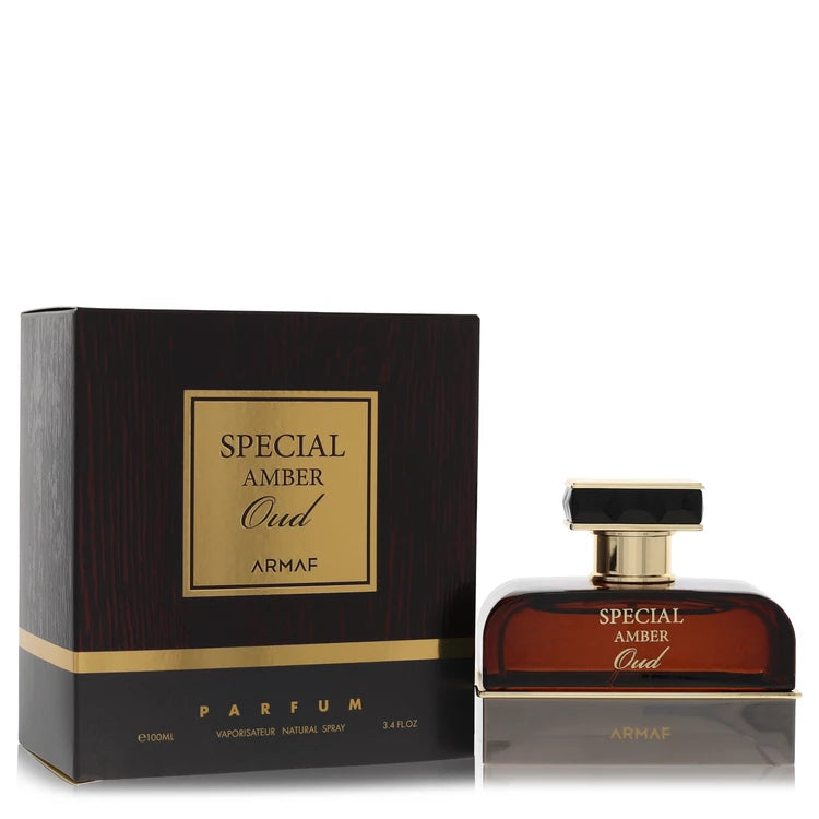 ARMAF Special Amber Oud perfume bottle and packaging on a white background