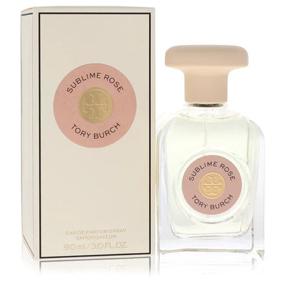 Tory Burch Sublime Rose perfume bottle floral woody fragrance with rose and sandalwood