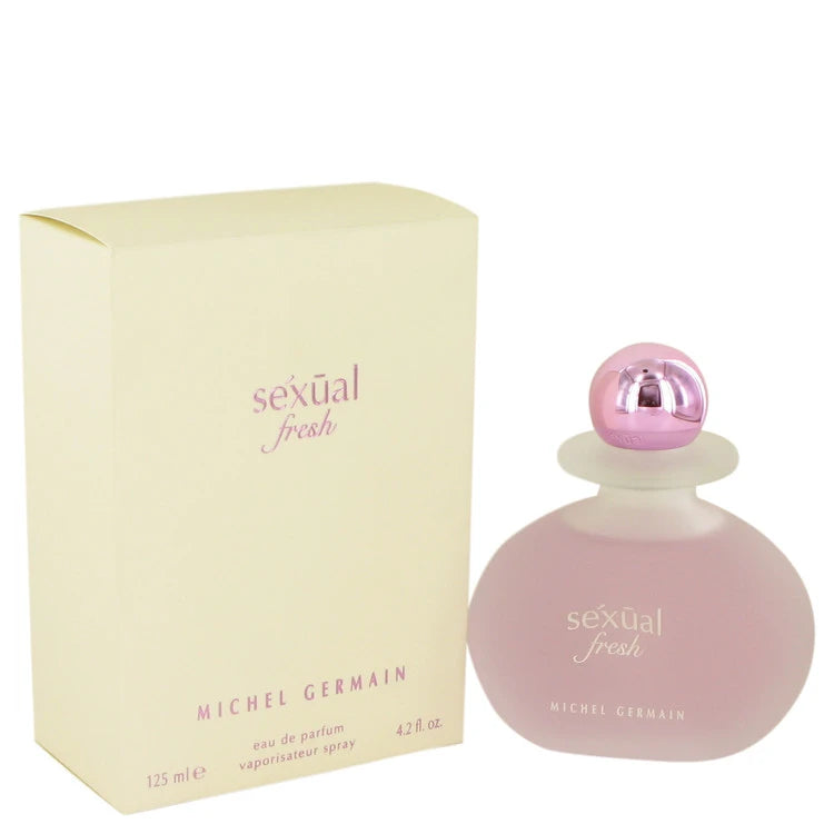 Michel Germain Sexual Fresh women's EDP bottle showing floral fruity notes ginger cardamom grapefruit jasmine peony white tea sandalwood musk amber