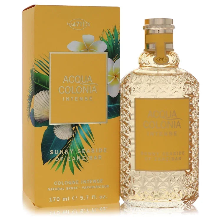 Acqua Colonia Intense cologne bottle and packaging with tropical design