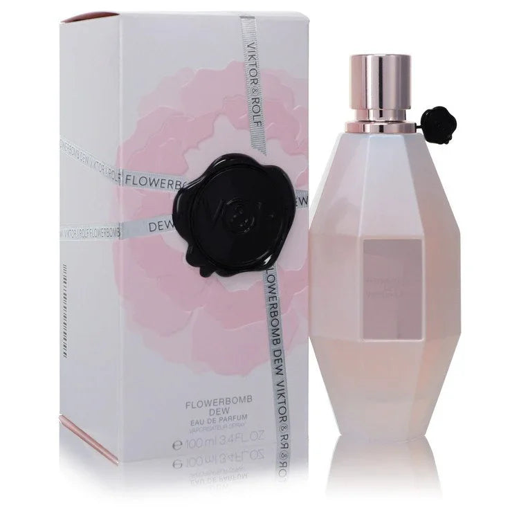 Viktor & Rolf Flowerbomb Dew Eau de Parfum bottle — Floriental Musky women's perfume with dewy rose, bergamot, iris, freesia, and soft musk notes