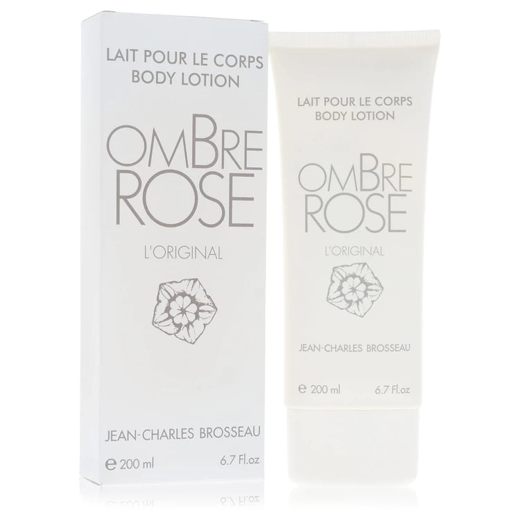 Ombre Rose body lotion packaging on a white background