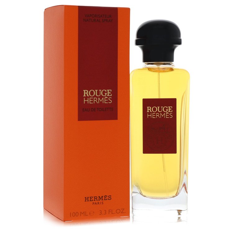 Hermès Rouge Hermès Eau de Toilette bottle — floral amber women's perfume with intense rose, ylang-ylang, iris, sandalwood, vanilla, and myrrh notes.