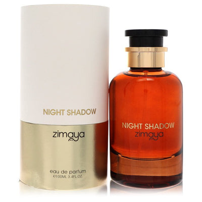 Afnan Zimaya Night Shadow cologne bottle — woody spicy fragrance with bergamot, mandarin, black pepper, lavender, cardamom, nutmeg, cedarwood, patchouli, and amber notes