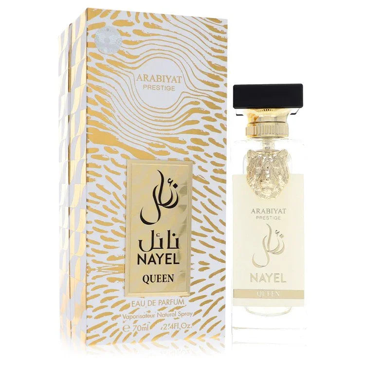 Arabiyat Nayel Queen perfume bottle and packaging on a white background