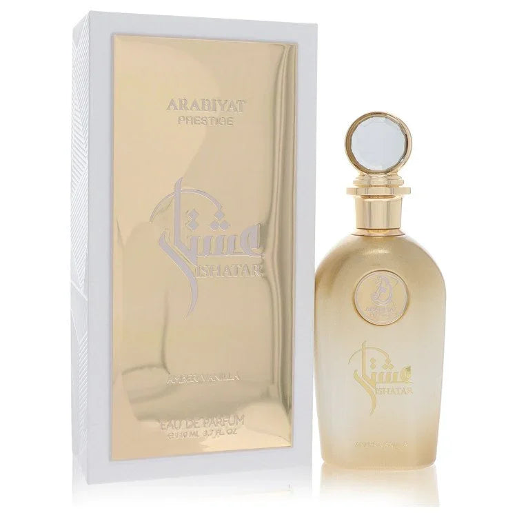 Arabiyat Prestige Amber Vanilla Perfume bottle — Woody Floral unisex fragrance with saffron, ginger, jasmine, rose, amberwood, and vanilla notes