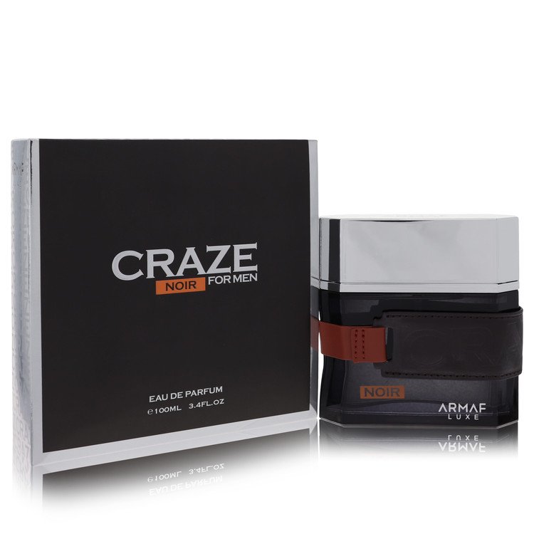 Armaf Craze Noir fragrance bottle with bergamot, heliotrope, lavender, almond, sandalwood, vanilla and amber