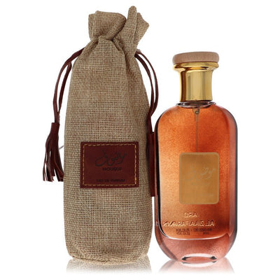 Ard Al Zaafaran Mousuf Eau de Parfum bottle — oriental woody fragrance with citrus, spices, floral notes, woody accords, amber, musk, and vanilla notes.