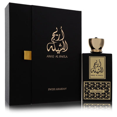 Areej Al Sheila Perfume bottle — floral oriental Swiss Arabian fragrance with saffron, rose, oud, leather, amber, vanilla, and sandalwood.