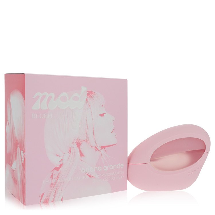 Ariana Grande MOD Blush perfume bottle for women — Vibrant fruity floral musky fragrance with passionfruit, raspberry, magnolia, rose, pear, Ambroxan, and sandalwood notes