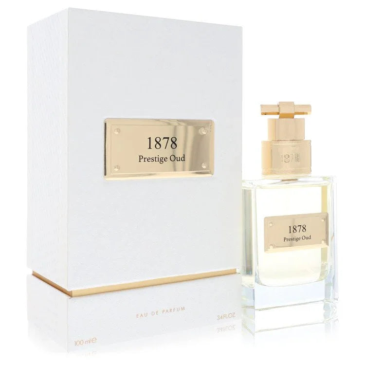 Atralia 1878 Prestige Oud Eau de Parfum bottle — luxury unisex woody oriental fragrance featuring fresh grapefruit, dry saffron, and deep exotic oud wood notes