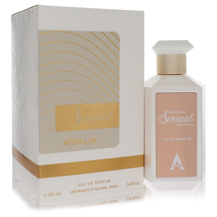 Atralia Sensual Vanilla perfume bottle and packaging on a white background