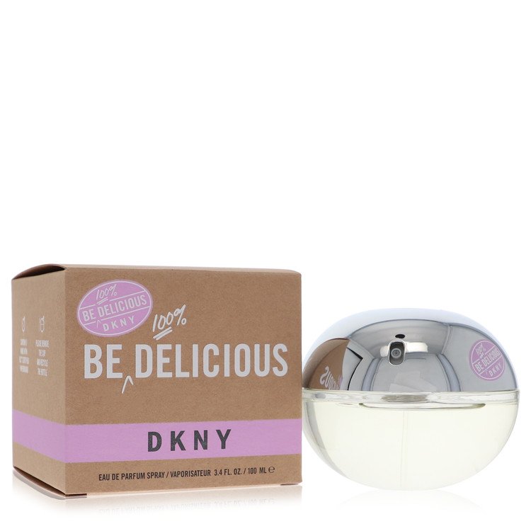 DKNY Be Delicious perfume bottle and packaging on a white background