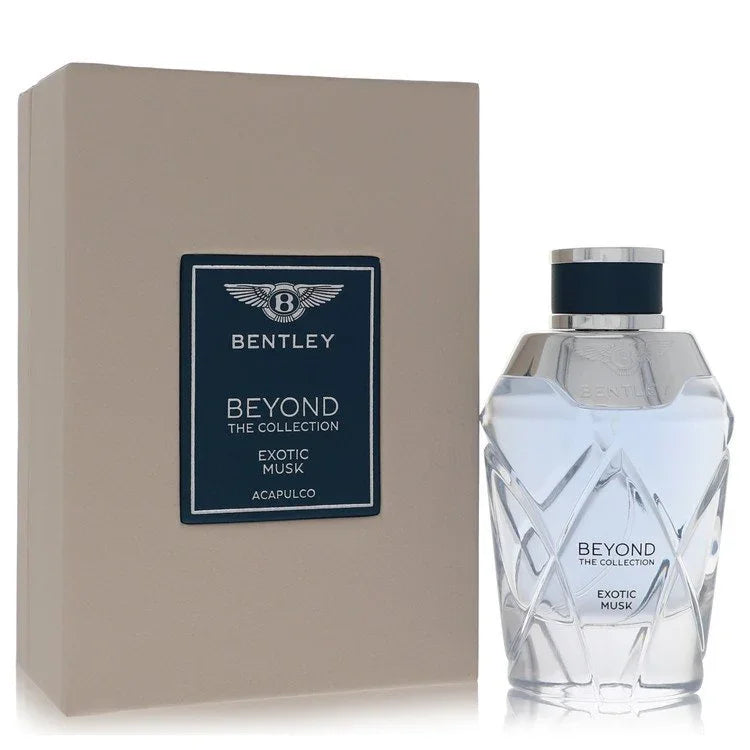 Bentley Exotic Musk Cologne bottle — bold oriental woody musk men fragrance with bergamot, pink pepper, jasmine, cedarwood, and musk.