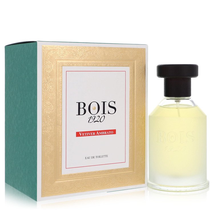Bois 1920 Vetiver Ambrato perfume bottle and packaging on a white background