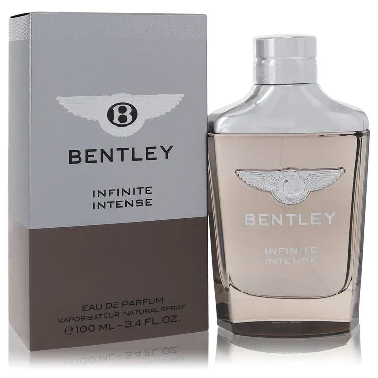 Bentley Infinite Intense eau de parfum bottle and packaging on a white background