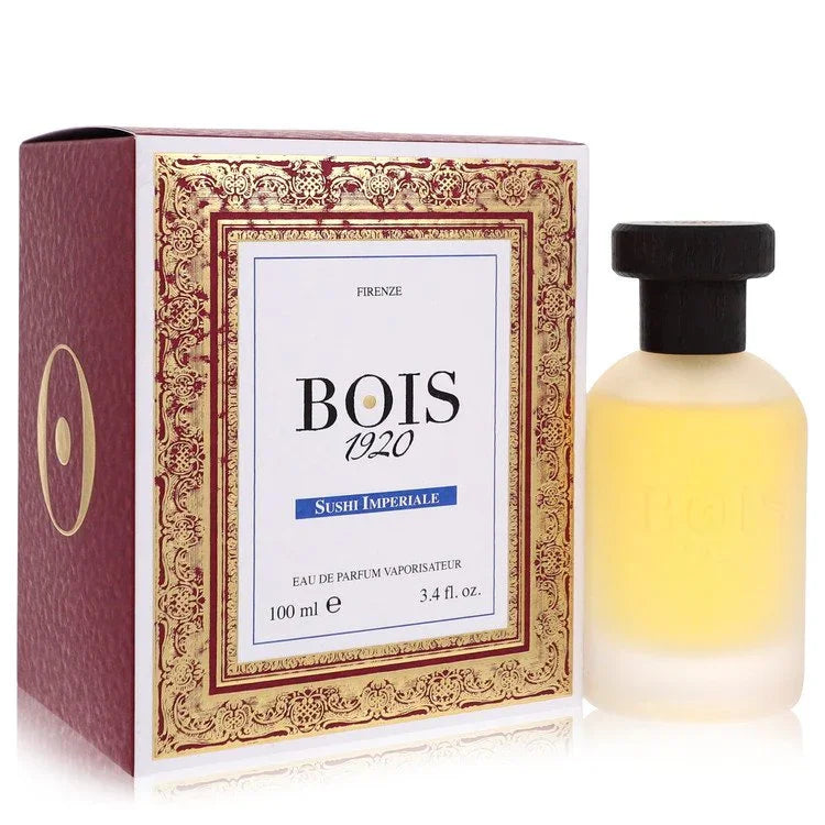 Bois 1920 Sushi Imperiale Eau de Toilette bottle — luxury unisex amber spicy fragrance featuring complex notes of bergamot, hot cinnamon, nutmeg, and Madagascar vanilla