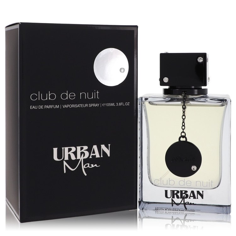 Armaf Club De Nuit Urban Man Eau de Parfum bottle with bergamot, mint, lavender, cedar, sandalwood and oakmoss