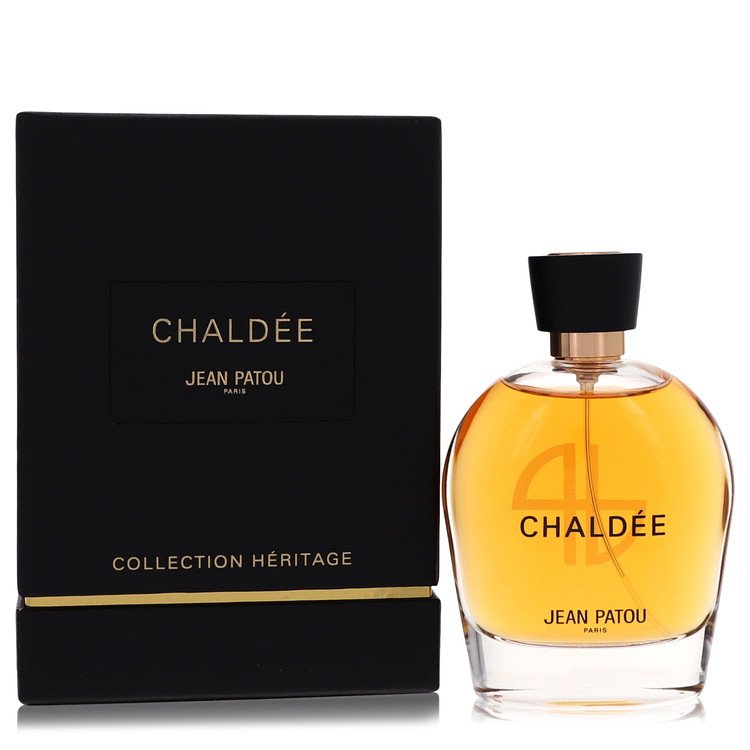 Jean Patou Chaldee perfume bottle and packaging on a white background