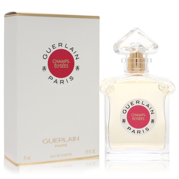 Guerlain Champs Elysees perfume bottle and packaging on a white background