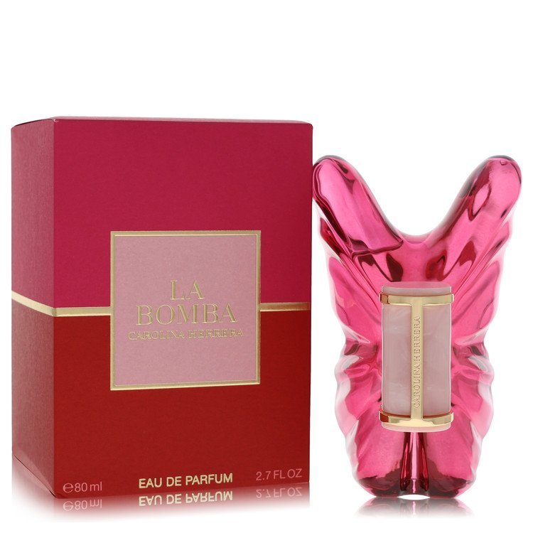 Carolina Herrera La Bomba Perfume bottle — floral fruity women’s Eau de Parfum with exotic pitaya, cherry peony, red frangipani, solar vanilla, and patchouli.