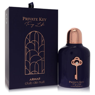 Armaf Club De Nuit Private Key to My Life Extrait de Parfum bottle — luxurious floral citrus woody cologne with pink pepper, black pepper, orange, tangerine, pineapple, lemon, plum, grapefruit, lime, melon, bergamot, rose, jasmine, magnolia, freesia, lily of the valley, leather, amber, patchouli, white musk, and wood notes.