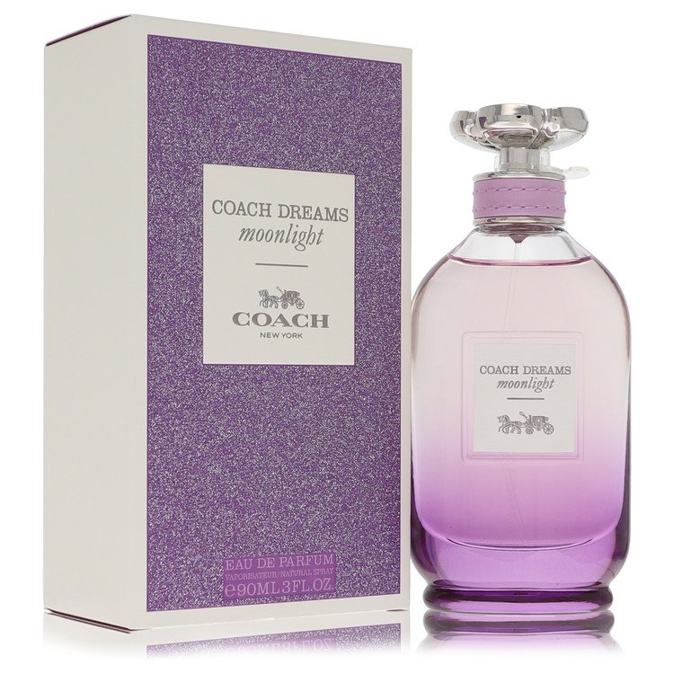 Coach Dreams Moonlight perfume bottle and packaging on a white background