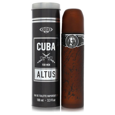 Cuba Altus for Men Eau de Toilette bottle with bergamot, lavender, cardamom, sandalwood, amber, tonka bean and musk