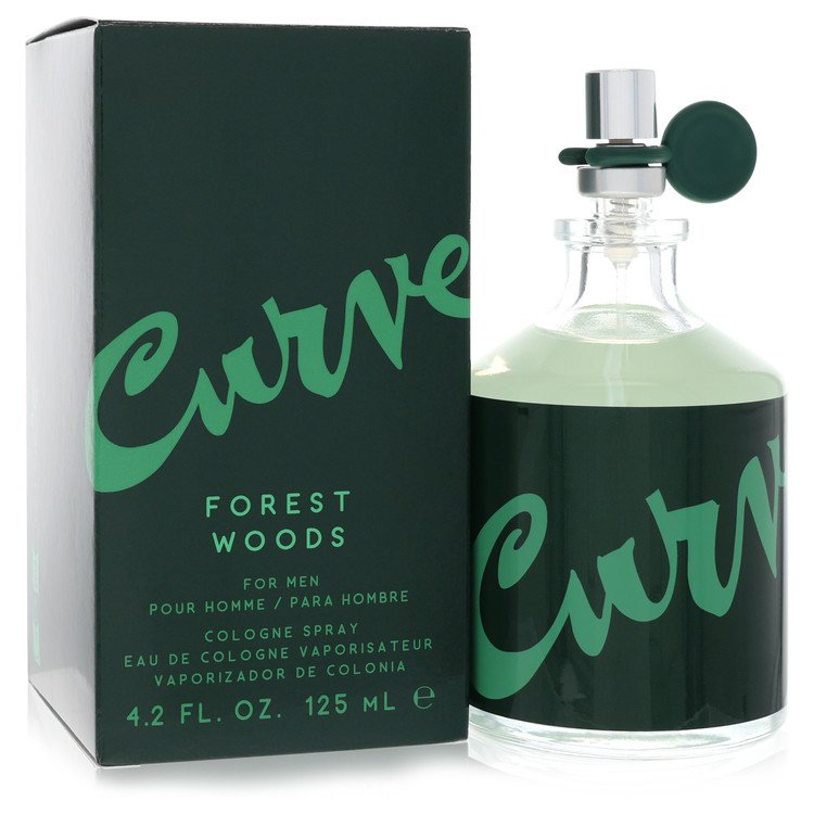 Curve Forest Woods cologne spray bottle and packaging on a white background