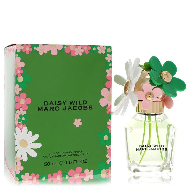 “Marc Jacobs Daisy Wild women’s perfume bottle with Raspberry, White Daisy, and Musk notes”