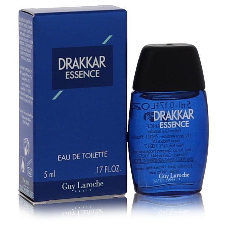 Drakkar Essence Guy Laroche perfume bottle and packaging on a white background