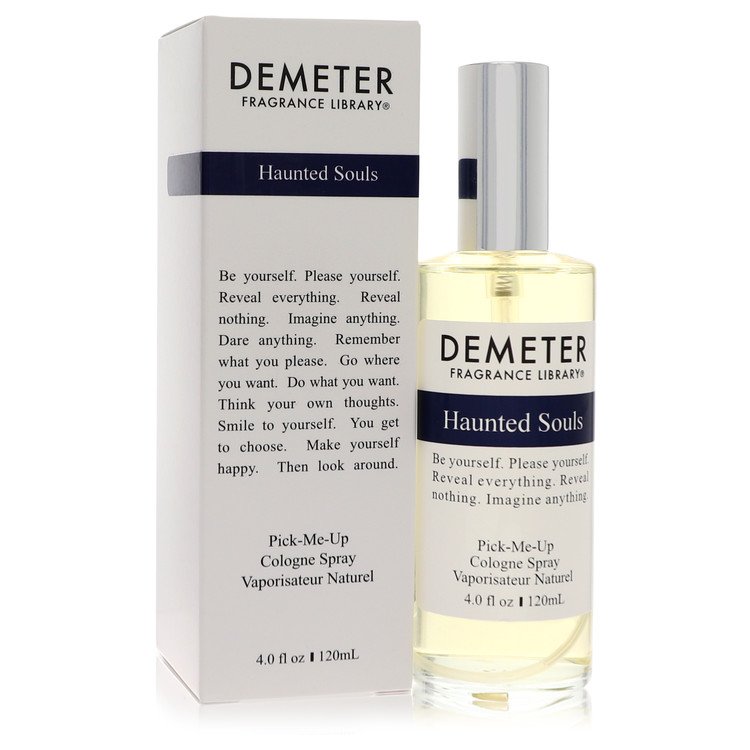 Demeter Fragrance Library 'Haunted Souls' cologne spray bottle and packaging on a white background