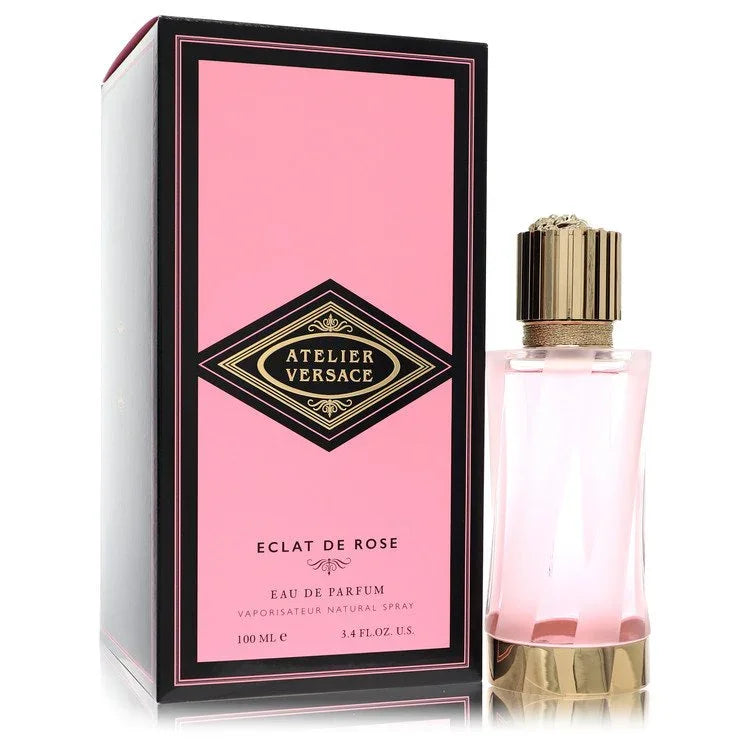 Eclat De Rose by Versace perfume bottle — a luxury floral oriental fragrance for women featuring premium dewy rose, fresh pink pepper, jasmine, and warm cedarwood notes